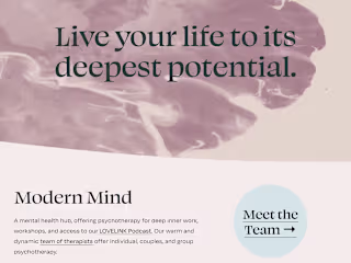Modern Mind Squarespace Website
