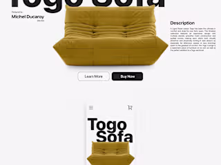 Furniture Landing Page Design 