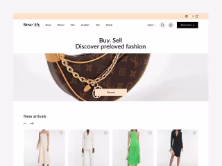Resellify - resale platform UX/UI design