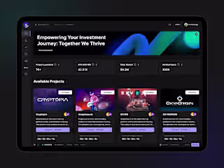 Polycruz NFT Platform Landing Page Development