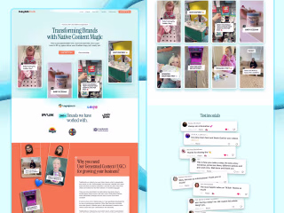 Playful & Pro Landing Page For UGC Content Agency