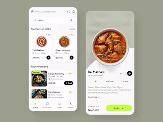 Food App UI Design 