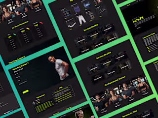 Gym and fitness website design | Aesthetic web design