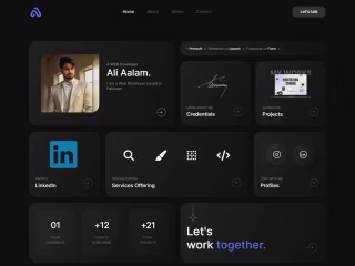 Ali Aalam Portfiolio Website 