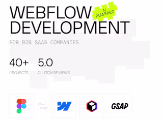 Webflow development for b2b SaaS companies
