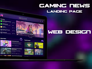 Game News Website / Landing Page / Web Design - UI/UX Design