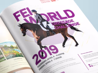 Brochure design for FEI World Dressage Challenge