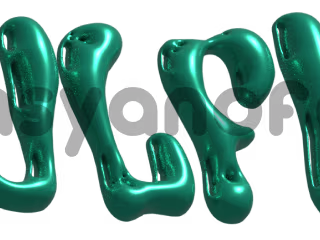 3D balloon typography logo for birthday gift needs