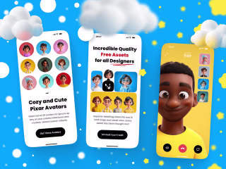 Pixar Style UI: 40 Cute Avatars Free Pack (Available in Figma)