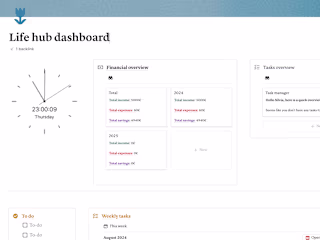 Notion Consulting - Life Hub suitable for beginners