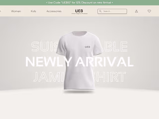 Web design for clothing brand
