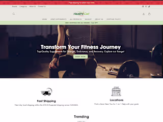 Shopify Store Design for Healthy Cart Canada