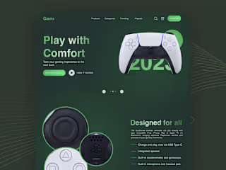 Game UI Microinteraction- Wireless Controller Website on Behance
