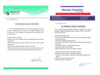 Experience Certificate
