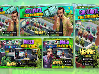 Mobile game screenshots, preview and static ads