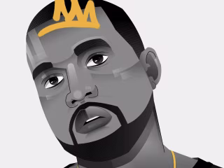 Portrait Illustration of Kanye West