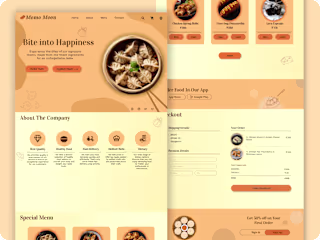 Momo Moon - Landing Page - UI/UX design - WebDesign