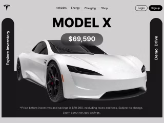 Tesla Product Page Design