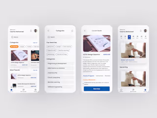 Mobile App Interface for Booking Courses
