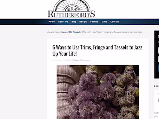 Creative Uses of Trims, Fringe, and Tassels