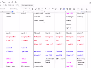 I will create a social media content calendar, schedule post 