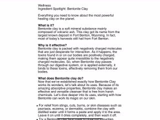 Bentonite Clay Blog Post