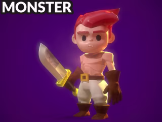 Carrot Monster Mobile Game Character