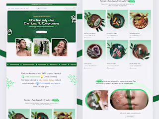 PureGlow Holistics: Organic Beauty Clinic Website Design