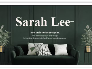 Sarah Lee a portfolio website for an interior designer