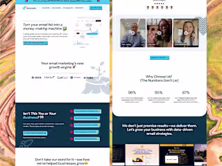 Email Marketing Website Design for Optimizely