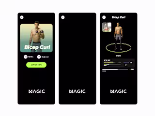 Magic – Workout Mirror UI/UX Prototype