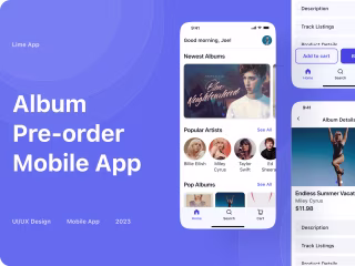 Lime - Ordering Album App Design 