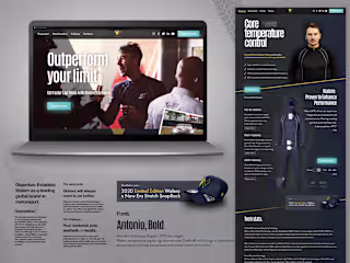 Marketing website | Sports clothing