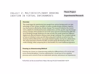 Multidisciplinary Drawing Ideation in Virtual Environments