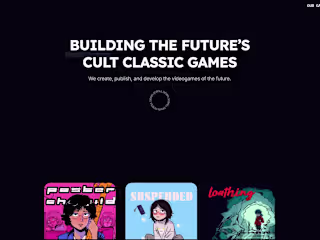Landing page for Game Design Studio
