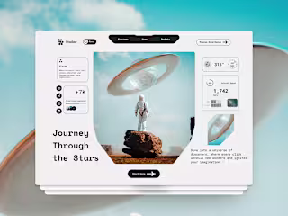 UI/UX Hero Section Design - Stellar Journey 