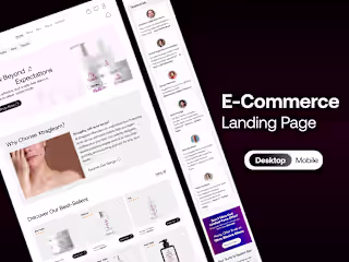 Skincare E-commerce Landing page ui design :: Behance