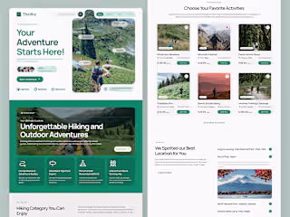 Hiking & Outdoor Activities Website UI Design