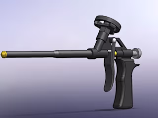 PU foam gun in solidworks