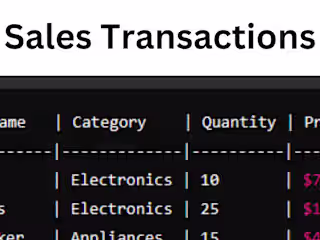 Sales Transactions