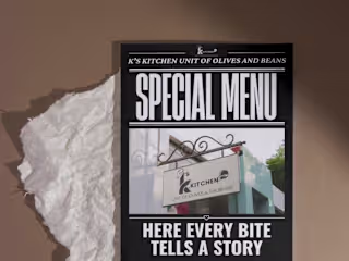 K’s Kitchen Menu Design