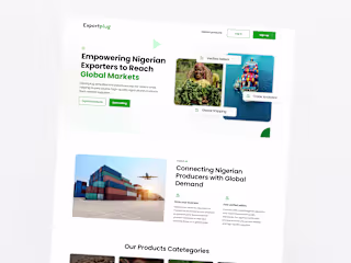 Exportplug Landing Page