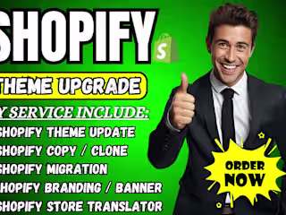 I will design shopify store upgrade shopify theme, copy, redesi…
