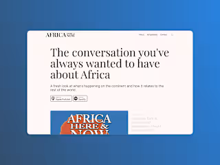 Africa Here and Now Framer build
