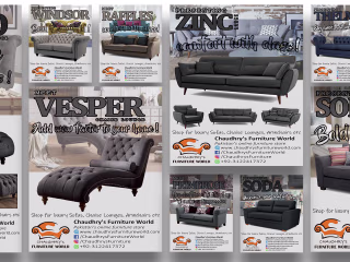 Pamphlet design for an online furniture store