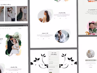 Wedding Events Planning Web design | Wordpress Elementor UI