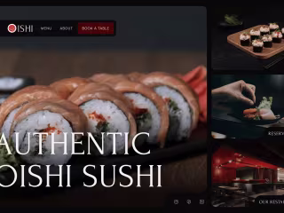 Oishi- Sushi Restaurant Website 