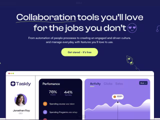 Taskly – Landing Page UI/UX Design