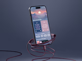 UI/UX Design | Mobile App Design | Affirmation Wellness App