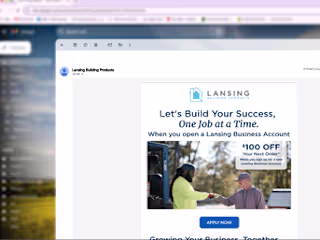 Email Marketing Campaign for a Large Distributor